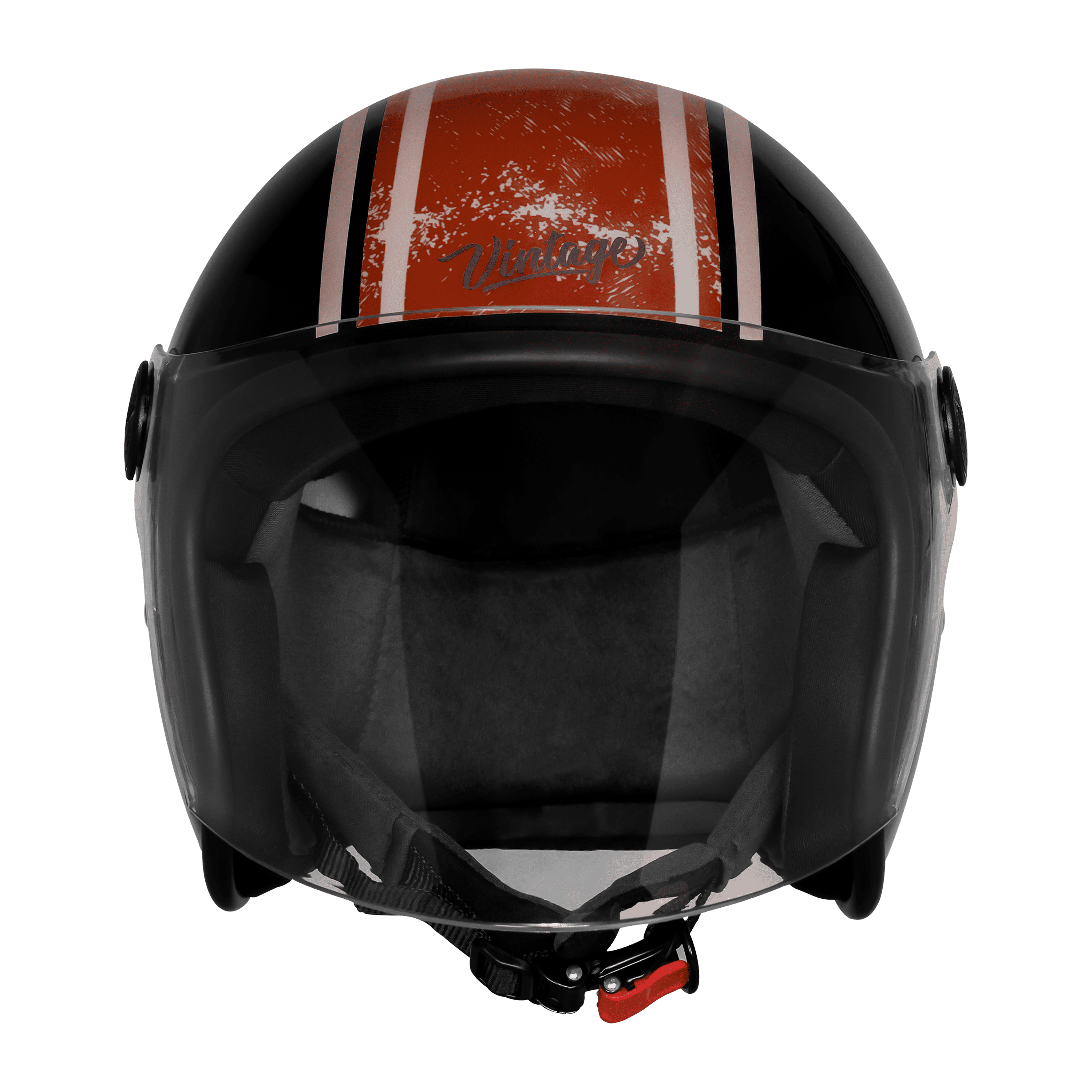 SBH-56 VINTAGE RACERS GLOSSY BLACK WITH DARK RED